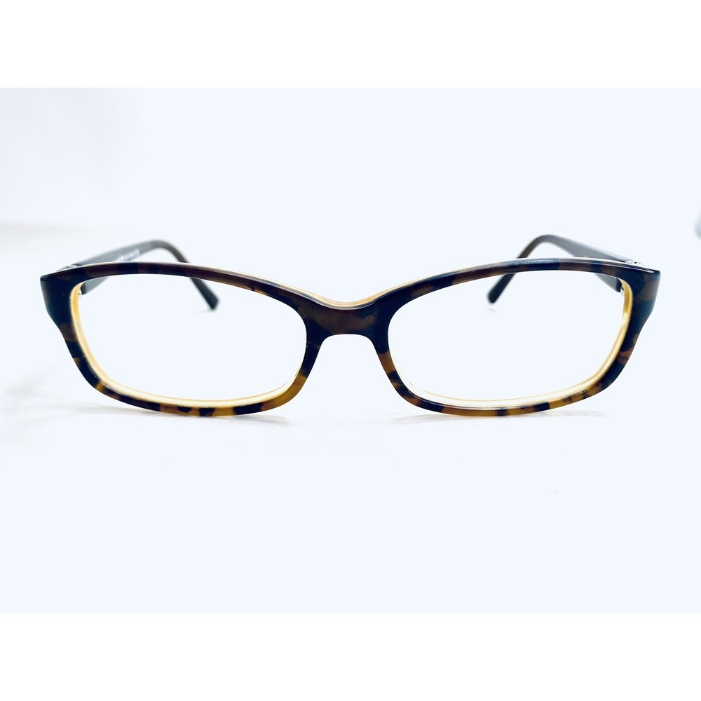 Kate Spade NY Black Rectangular Clear Yellow Interior Glasses Regine 52 16 130